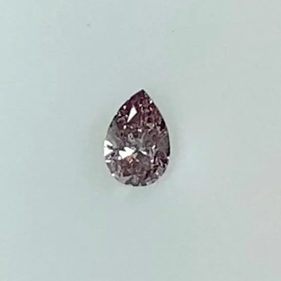 0.15 CARAT PEAR SHAPE NATURAL FANCY BROWNISH PURPLISH PINK EVEN LOOSE PINK ARGYLE DIAMOND GIA CERTIFIED 0.15 CT FBPP BY MIKE NEKTA NYC