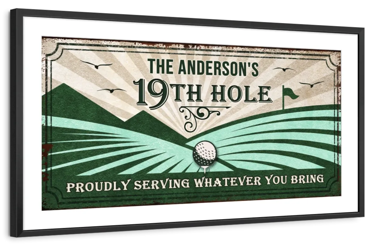 19th Hole Sign Wall Art