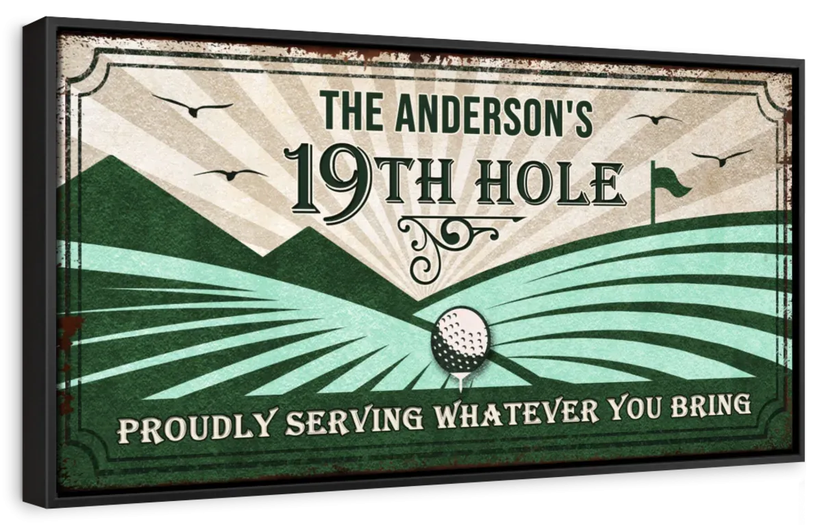 19th Hole Sign Wall Art