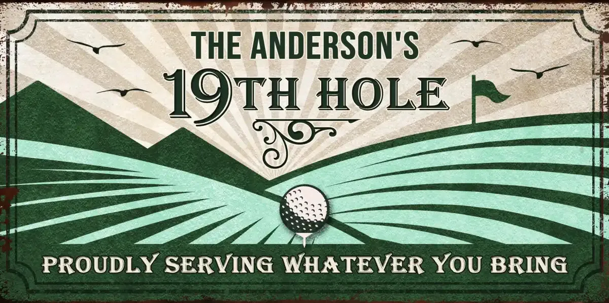 19th Hole Sign Wall Art