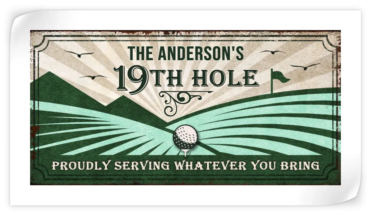 19th Hole Sign Wall Art