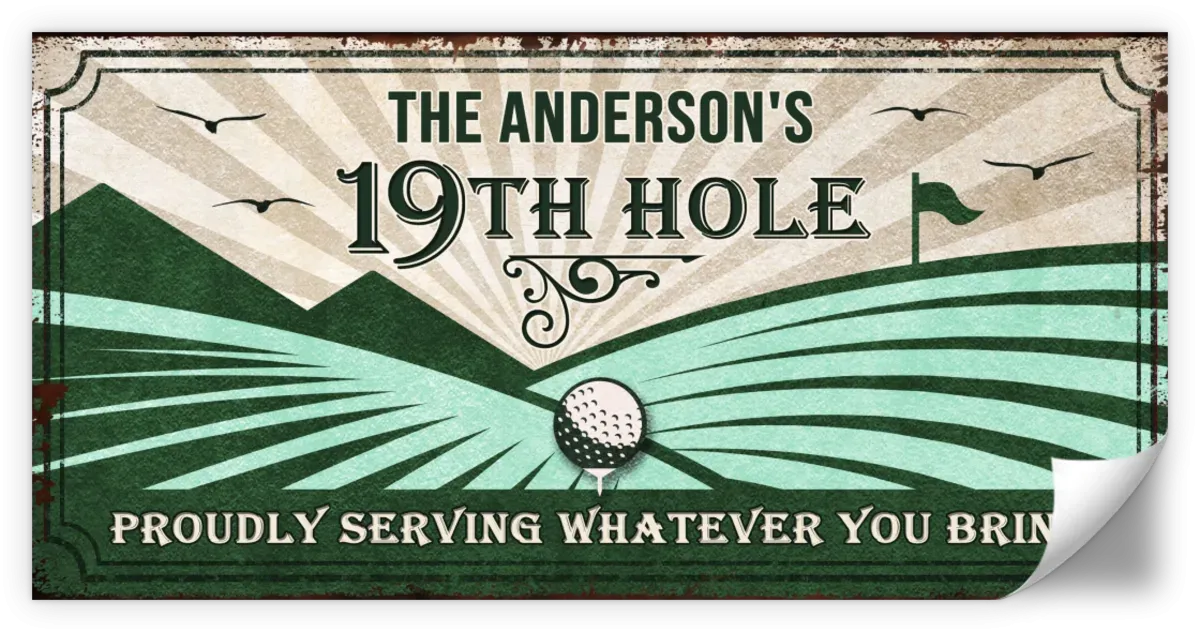 19th Hole Sign Wall Art