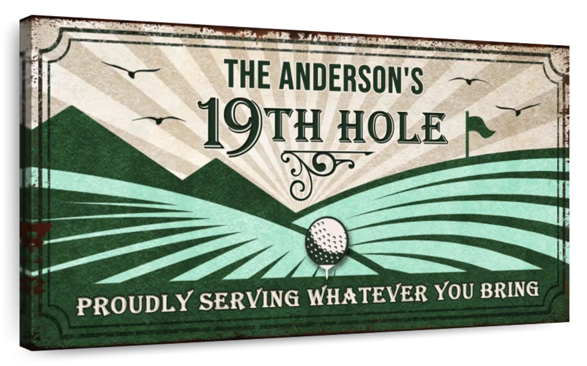 19th Hole Sign Wall Art