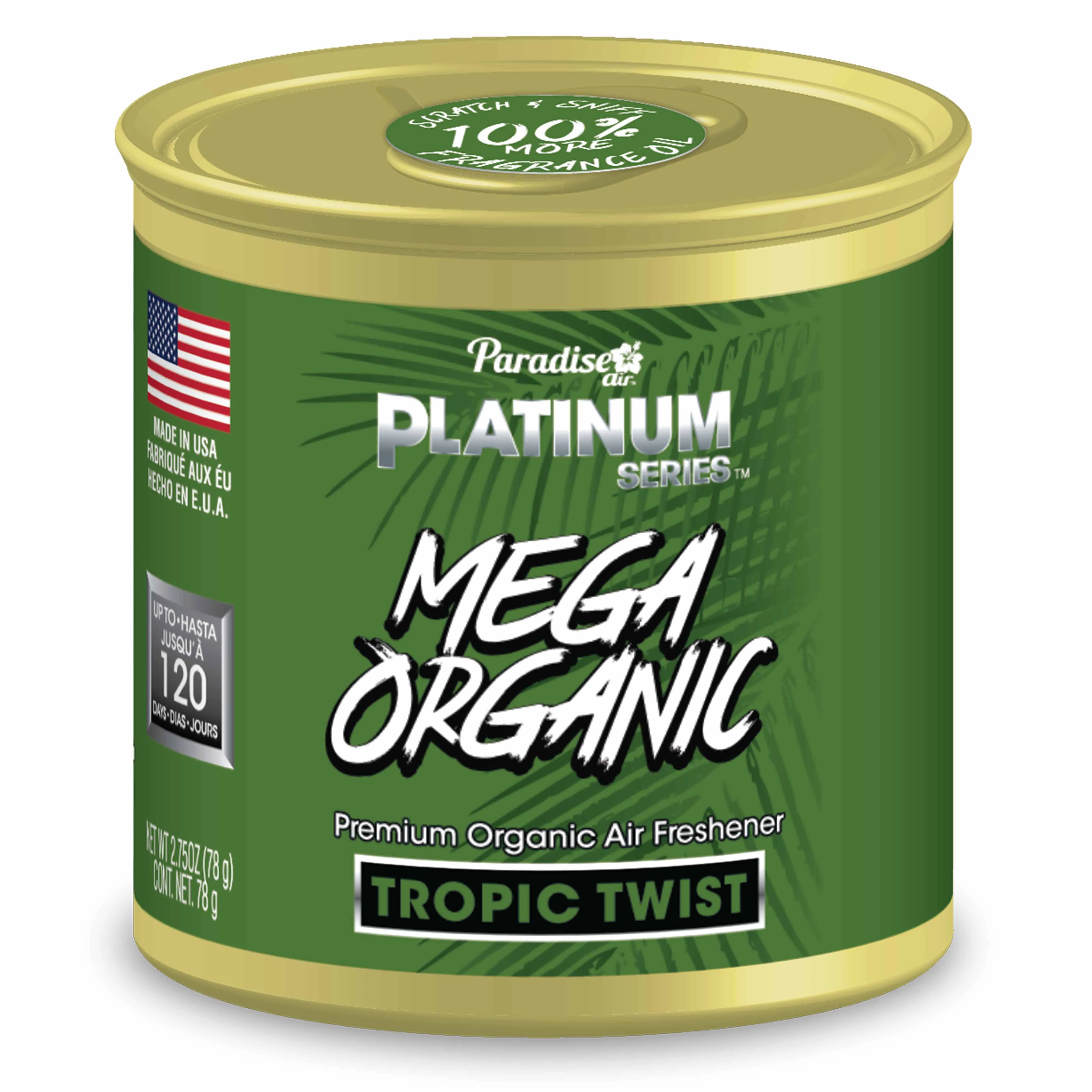 2 Paradise Mega Organic Air Freshener Fiber Can Long Lasting Aroma Scent Tropic
