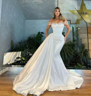Adalyn Off Shoulder  Wedding Dress