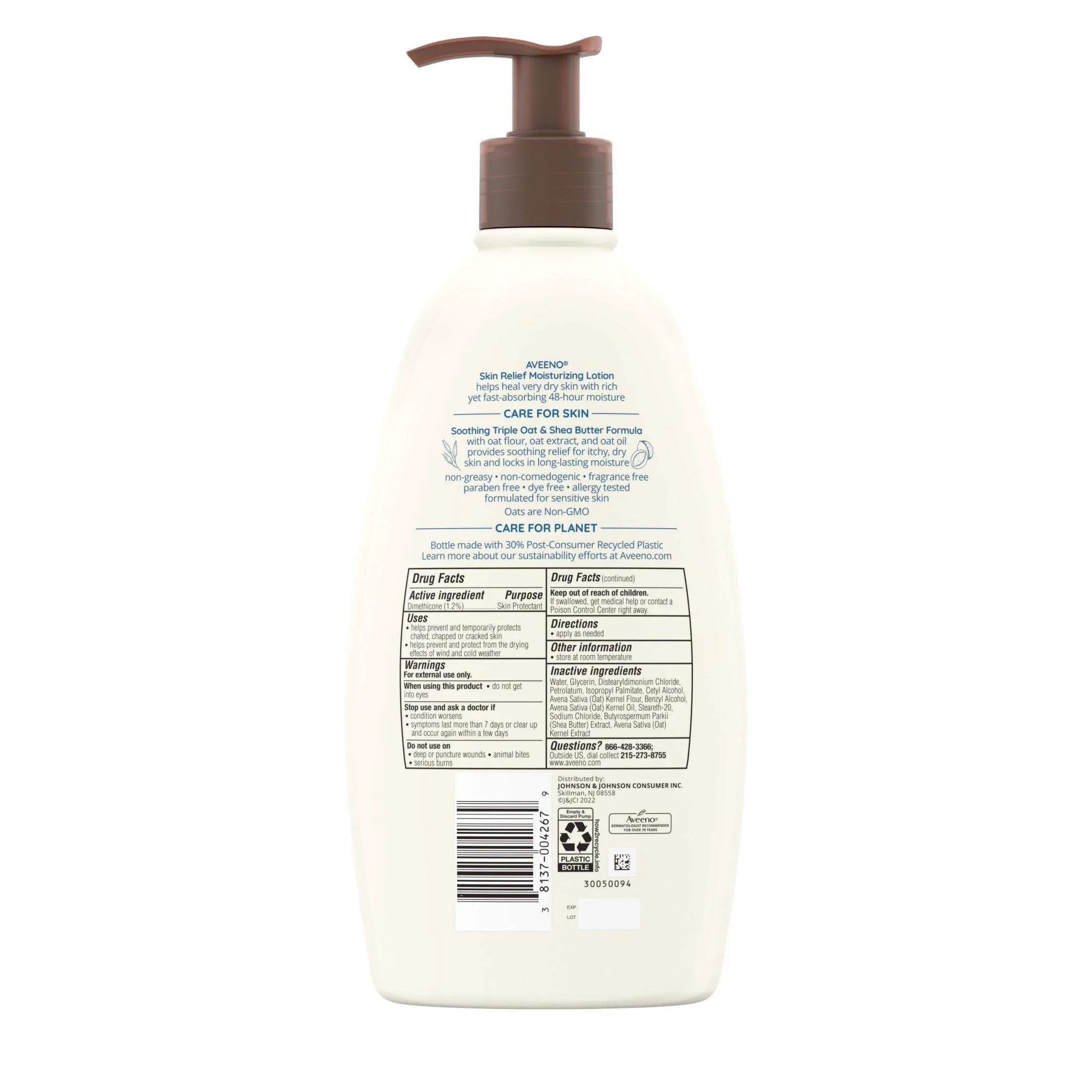 Aveeno Skin Relief Moisturizing Body Lotion with Oat & Shea Butter for Very Dry Skin - 18oz