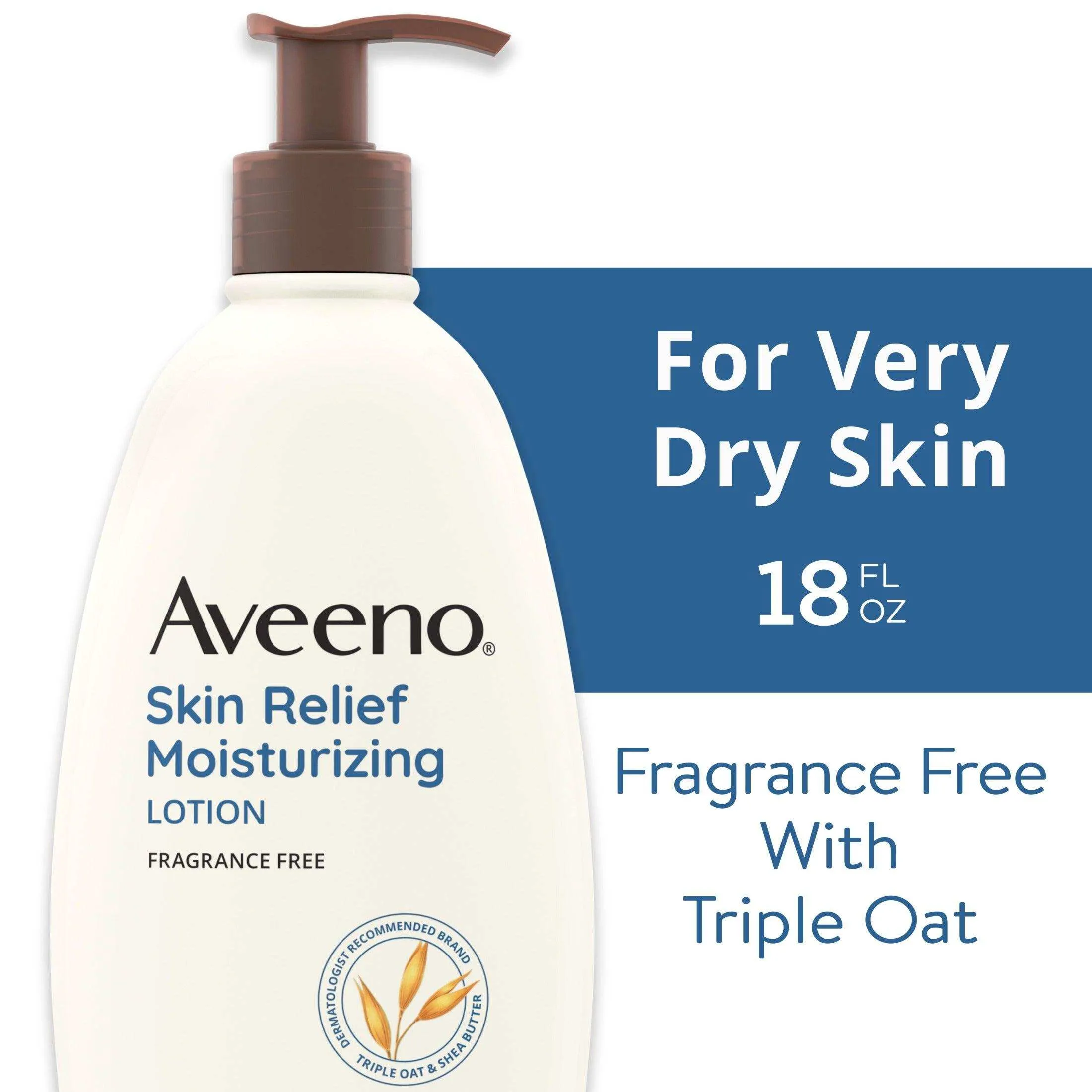 Aveeno Skin Relief Moisturizing Body Lotion with Oat & Shea Butter for Very Dry Skin - 18oz
