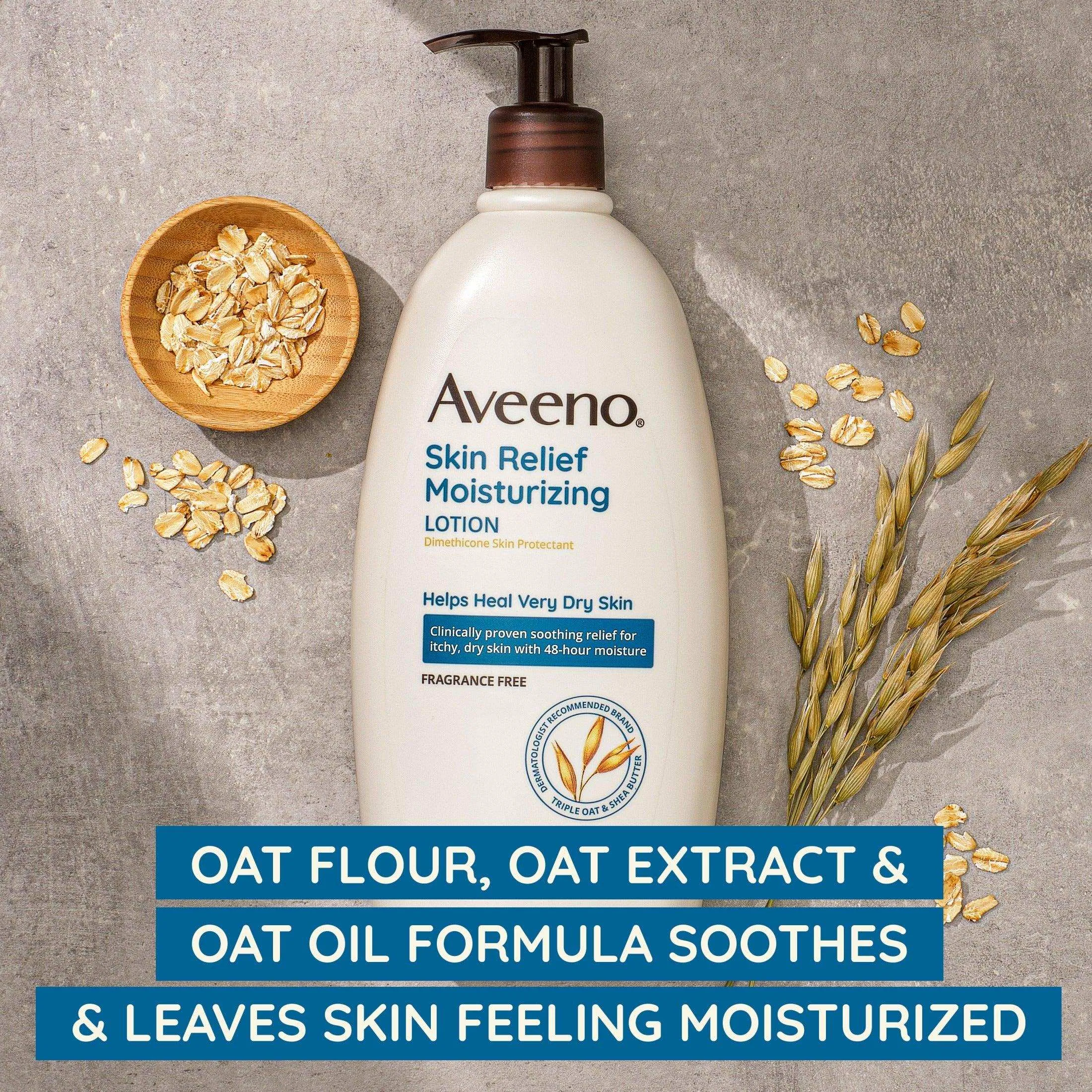 Aveeno Skin Relief Moisturizing Body Lotion with Oat & Shea Butter for Very Dry Skin - 18oz