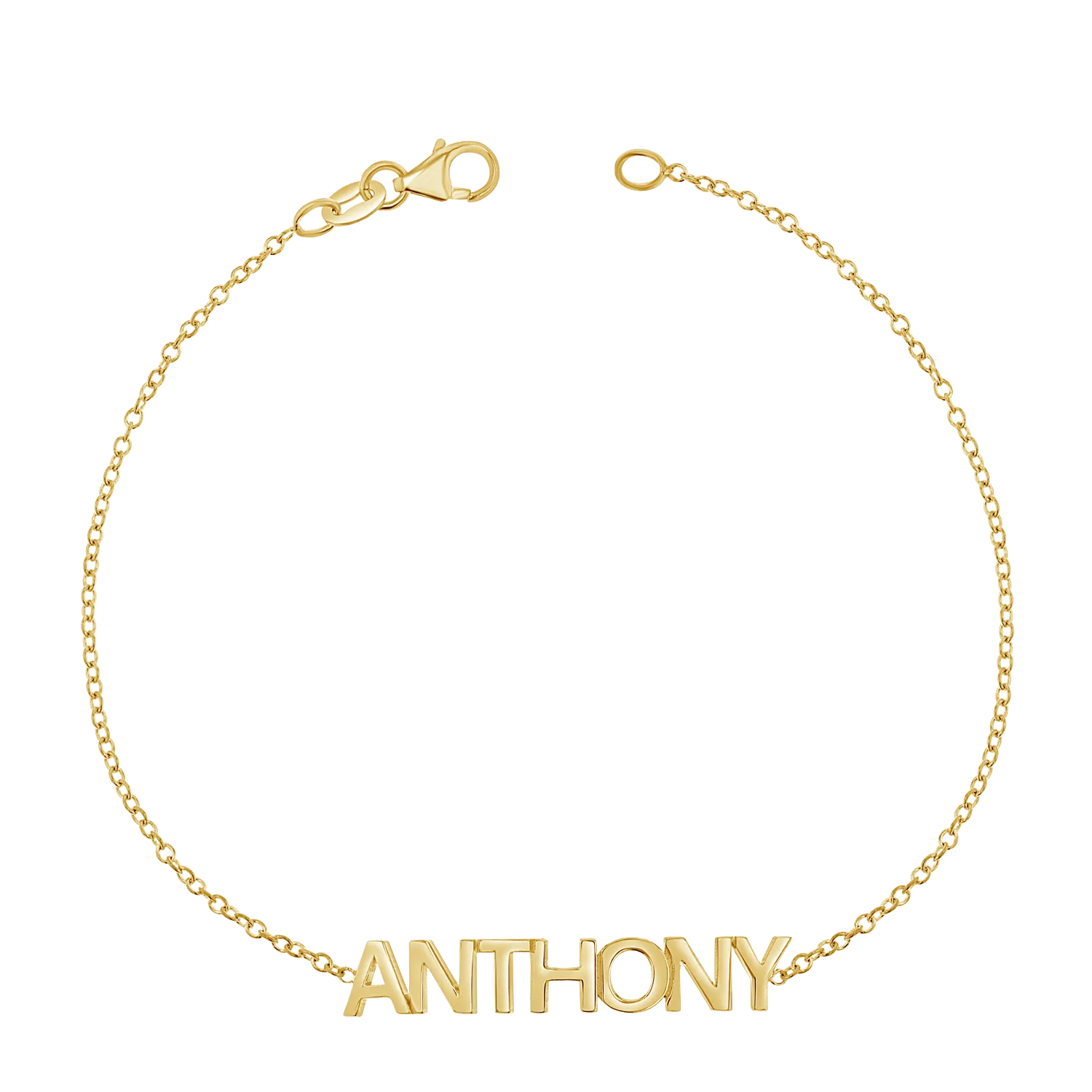 Block Letter Name Bracelet