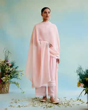 Blossom Pearl Kurta in Silky Modal with Wide Leg Pants