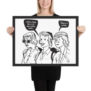 Co-Ed Class Jiu-Jitsu Ladies BJJ Framed Poster Print