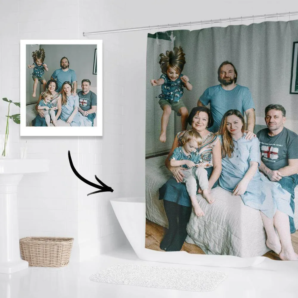 Custom Personalized Photo Shower Curtain