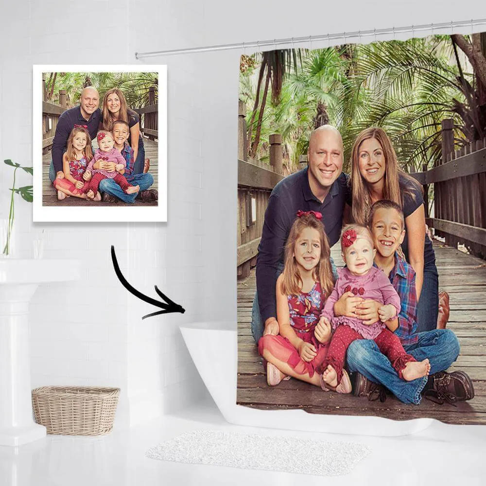 Custom Personalized Photo Shower Curtain