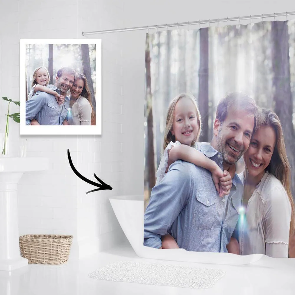 Custom Personalized Photo Shower Curtain