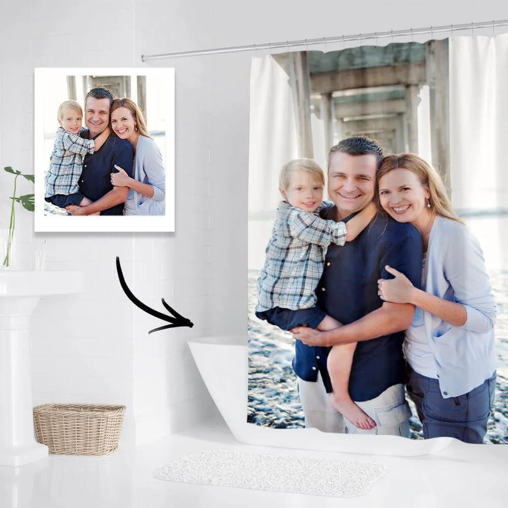 Custom Personalized Photo Shower Curtain