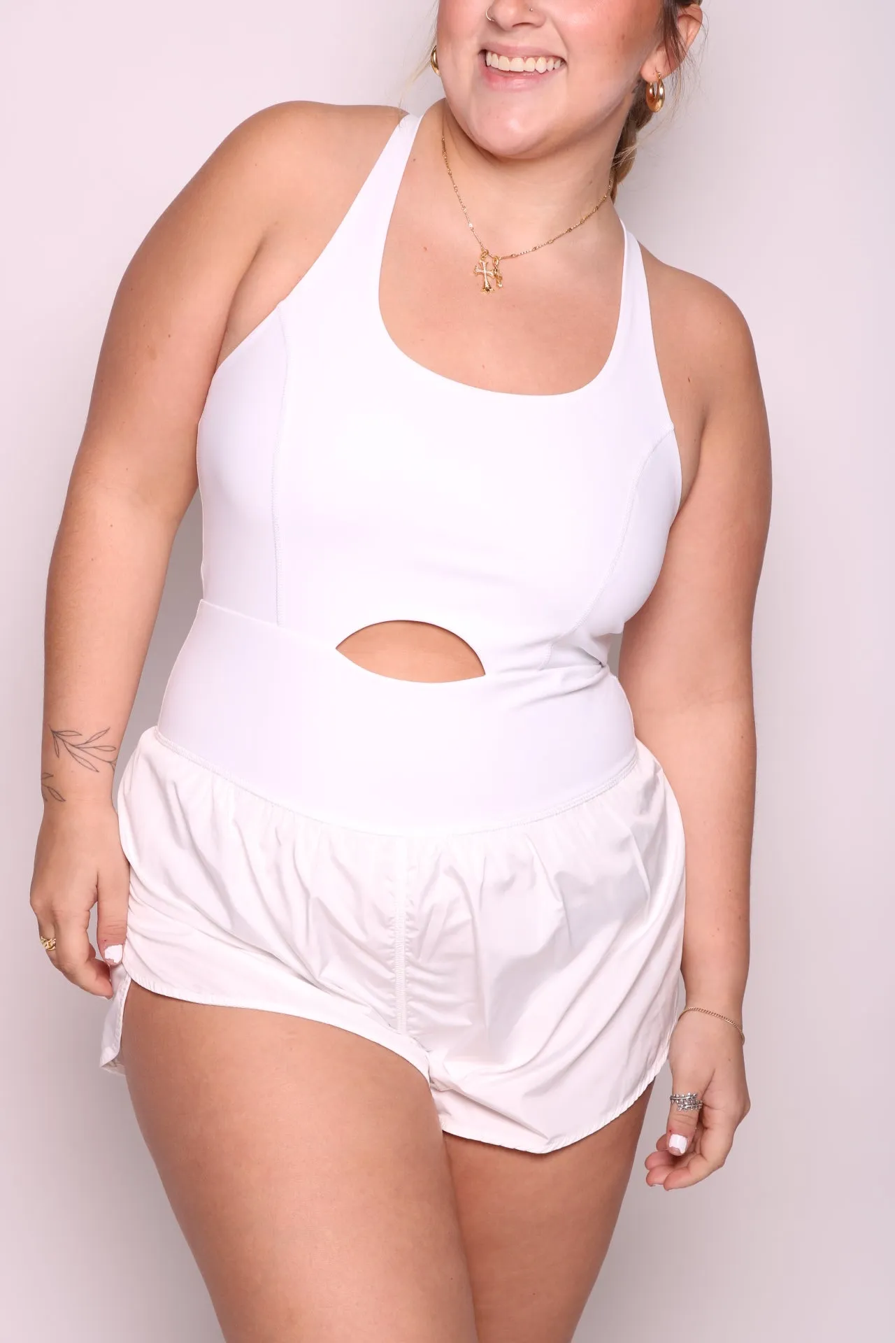 Go With The Flow White Romper