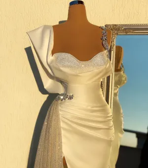 Haylee Elegant White Long Evening Dress