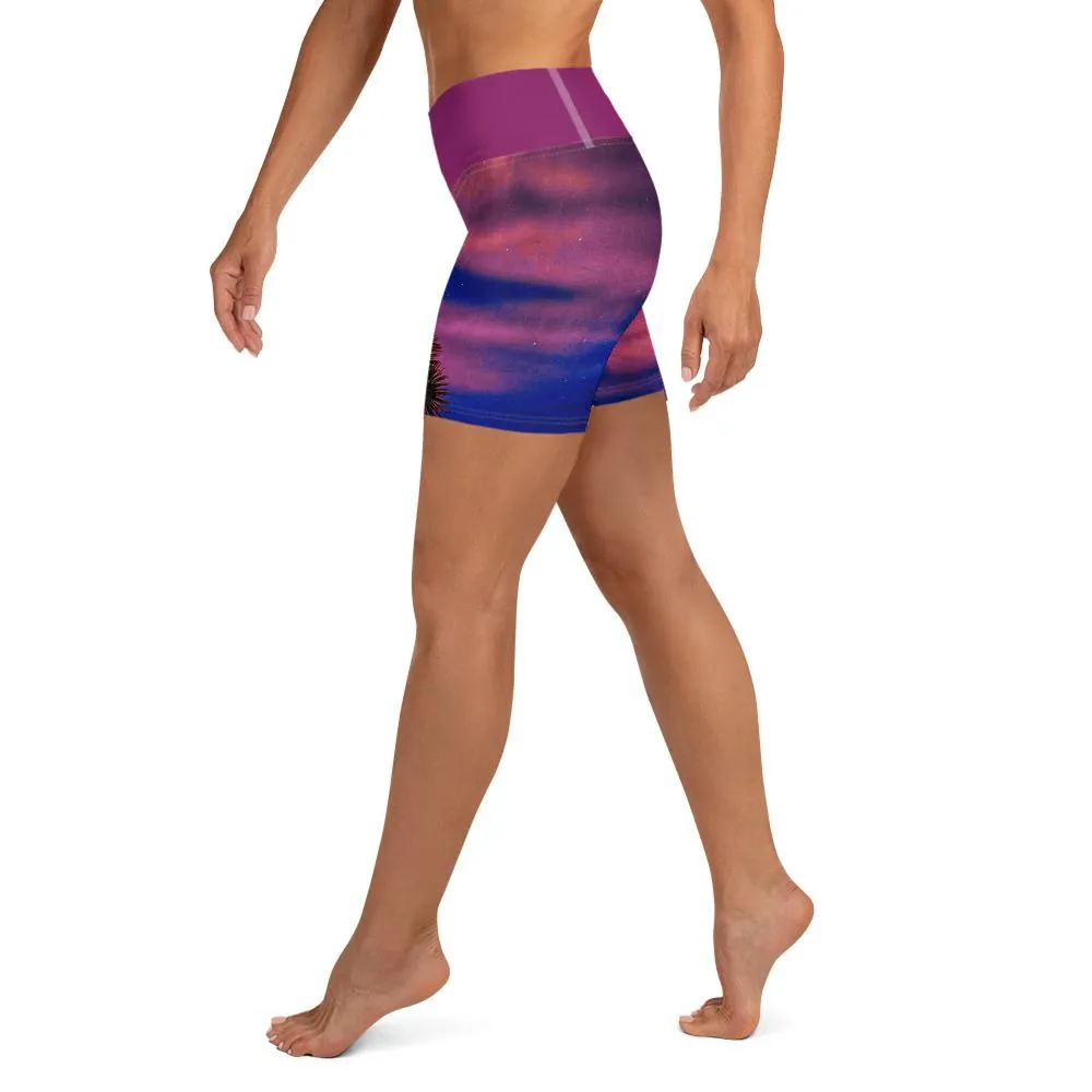 Joshua Tree Colorful Yoga Shorts - California