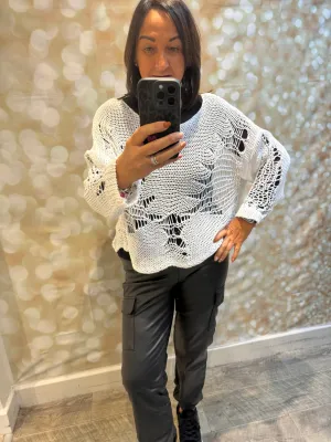 Laddered Silky Knit Jumper
