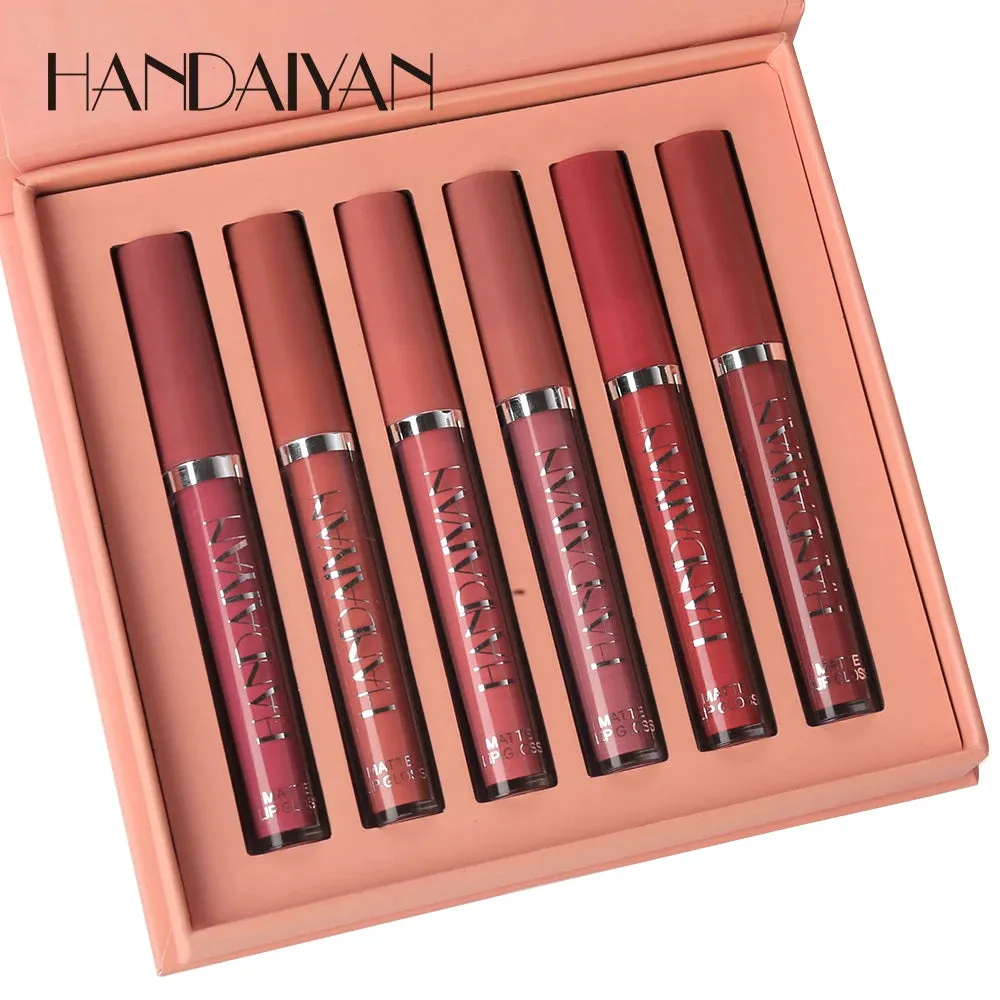 Long-lasting High-pigment non-stick cup lip makeup Cosmetics Liquid Lipstick Setd