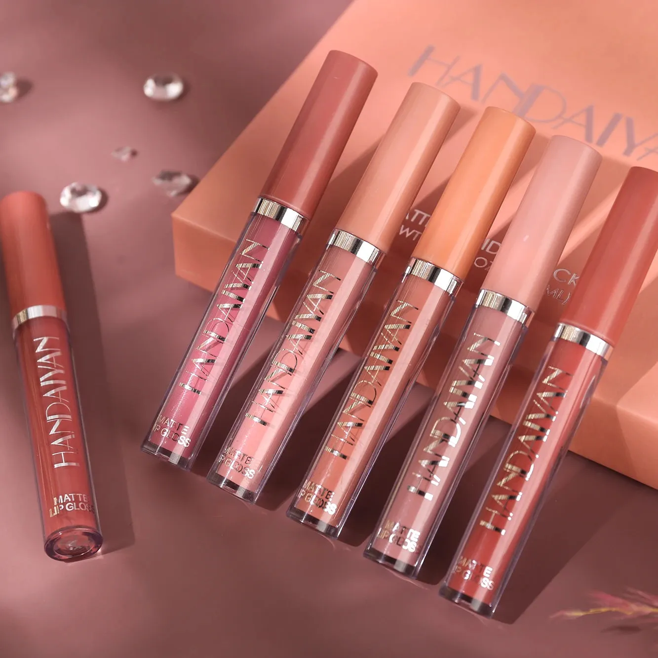Long-lasting High-pigment non-stick cup lip makeup Cosmetics Liquid Lipstick Setd