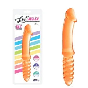 LUST JELLY DOUBLE DONG 9.5" - ORANGE