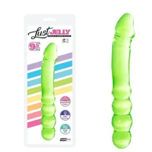 LUST JELLY PVC 9.5 DOUBLE DONG - GREEN
