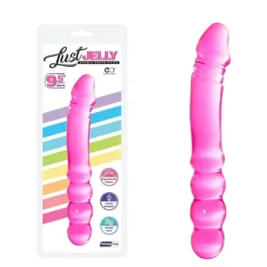 LUST JELLY PVC 9.5 DOUBLE DONG - PINK