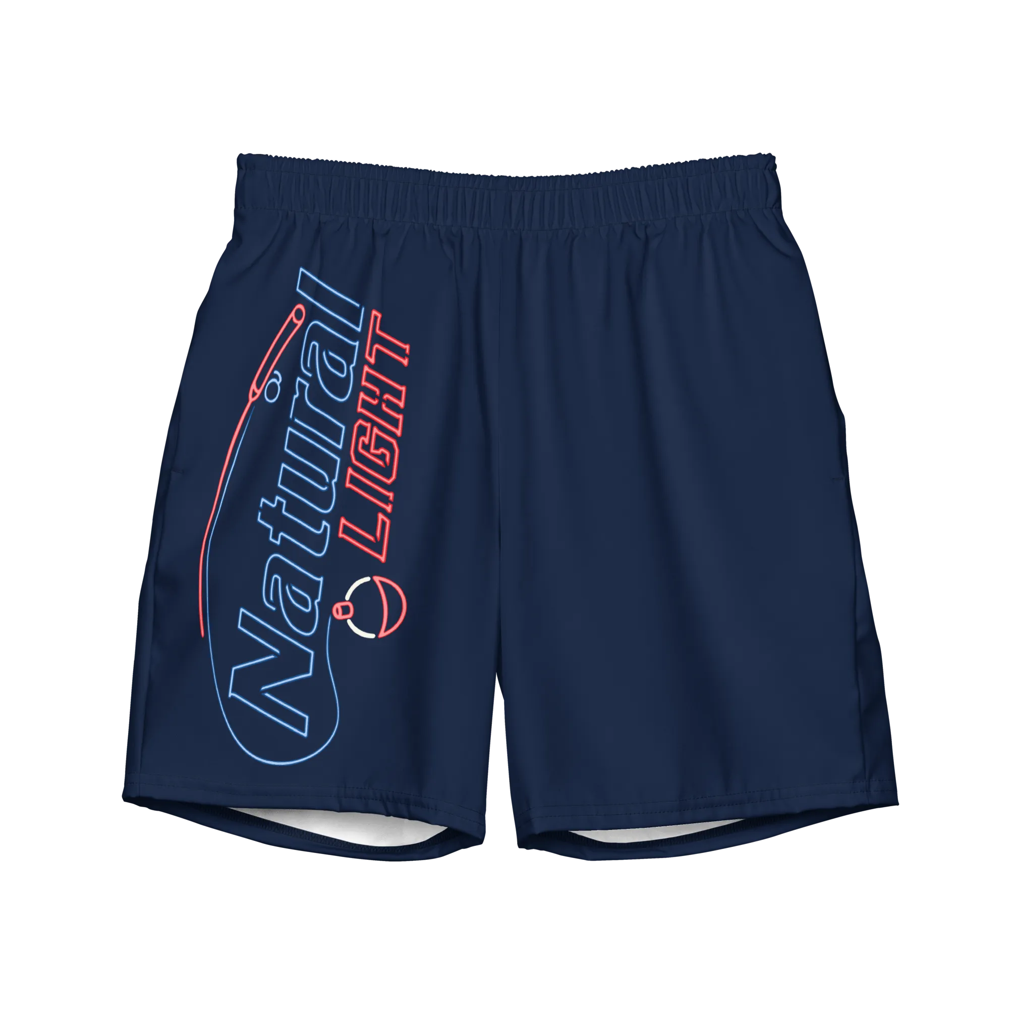 Natural Light Neon Bobber Swim Trunks