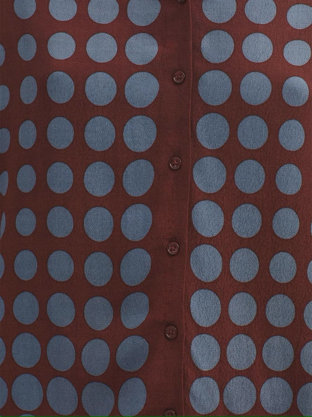 Positioned Dots Print Shirt / Intense Terracota