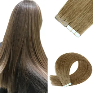 PU Hair Extension Piece with Double-Sided Adhesive – 100% Real Hair, Seamless & Long-Lasting