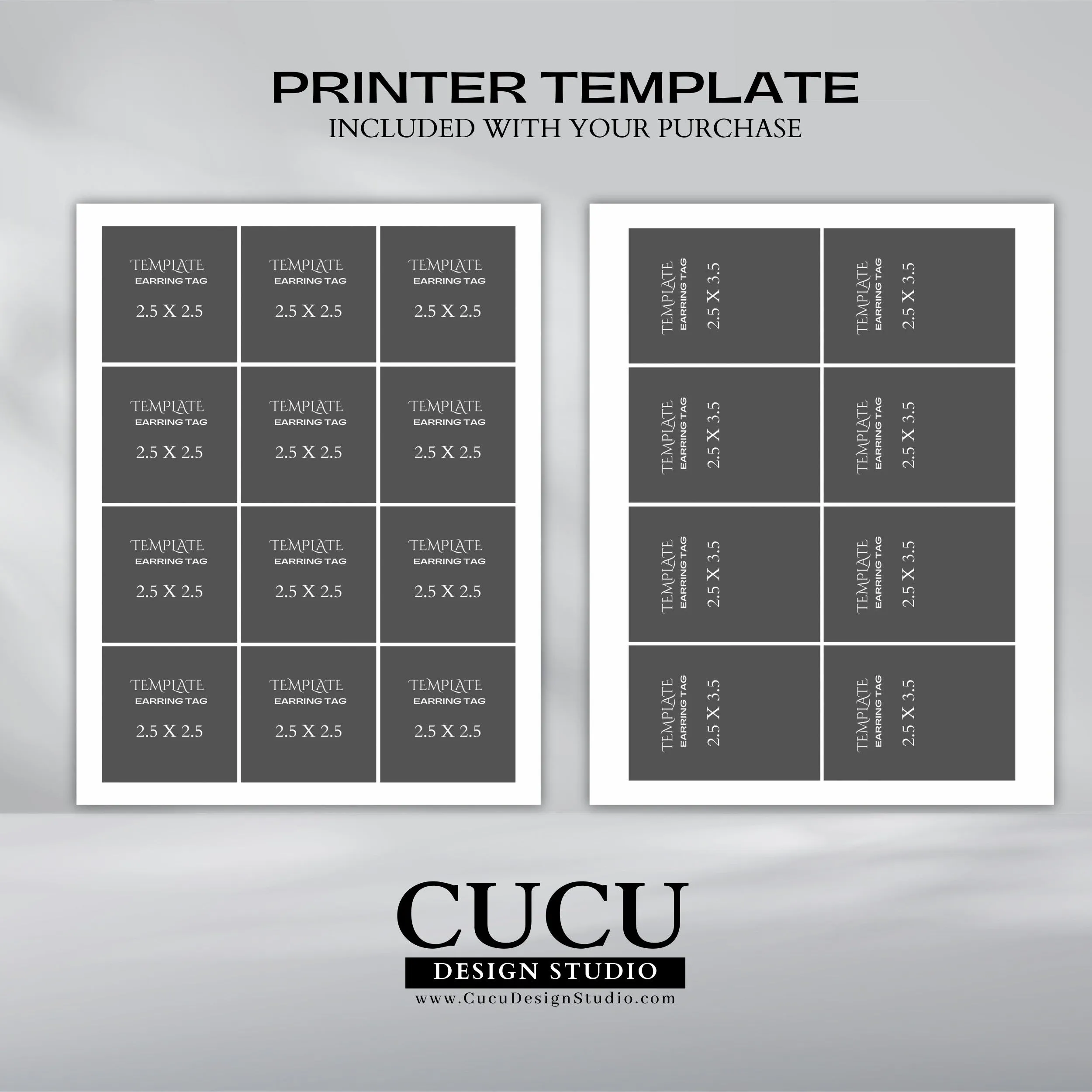 Spanish Customizable Earring Display Cards