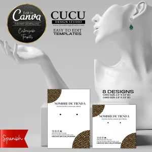 Spanish Customizable Earring Display Cards