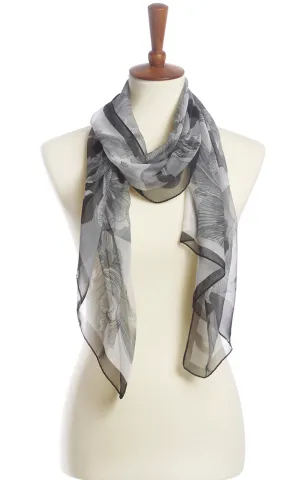 SPOS4914 Silky Flower Printed Scarf