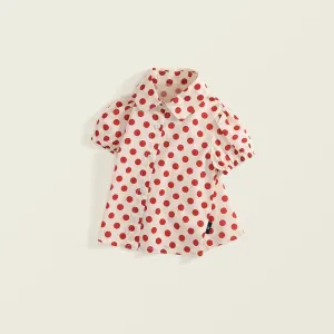 Sweet Red Polka Dot Short Sleeve Shirt