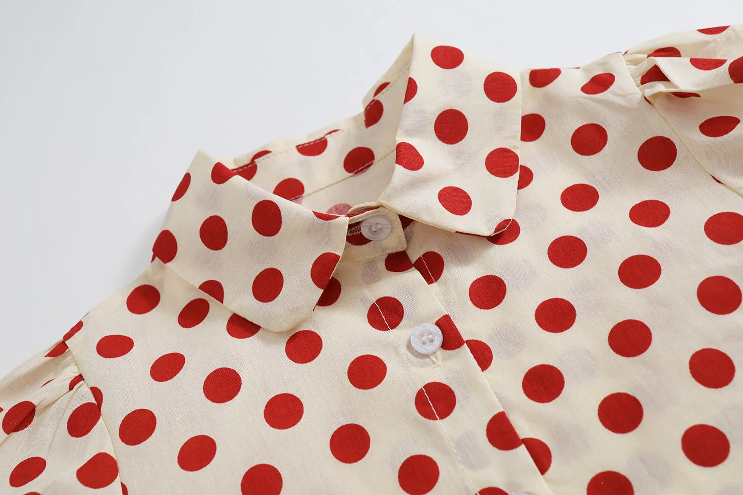 Sweet Red Polka Dot Short Sleeve Shirt