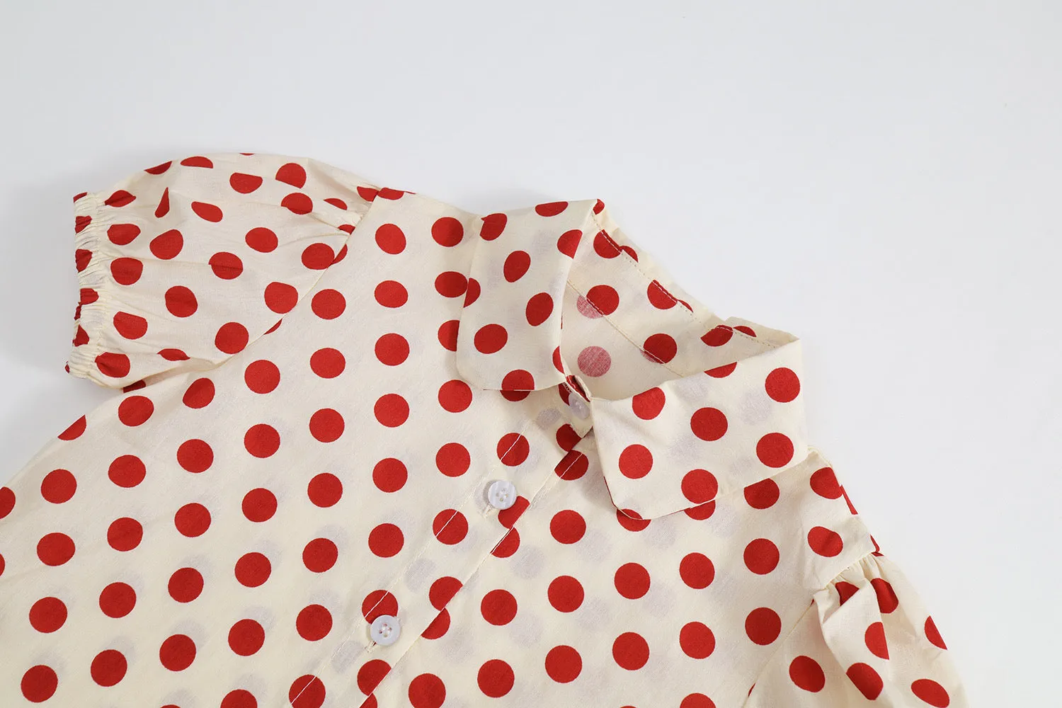 Sweet Red Polka Dot Short Sleeve Shirt