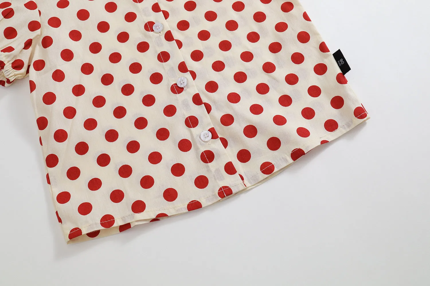 Sweet Red Polka Dot Short Sleeve Shirt