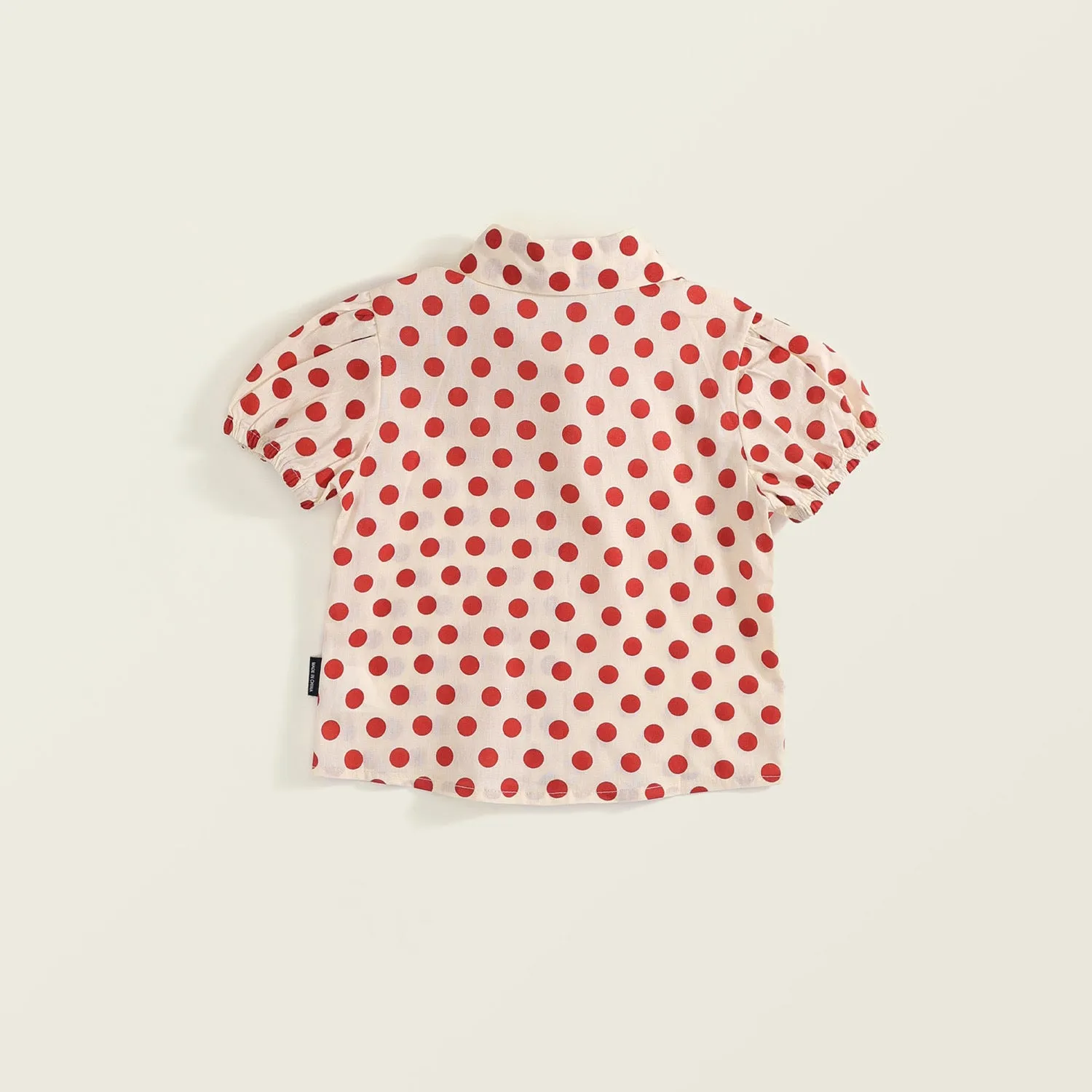 Sweet Red Polka Dot Short Sleeve Shirt