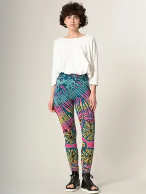 Tie Dye Leggings - Teal