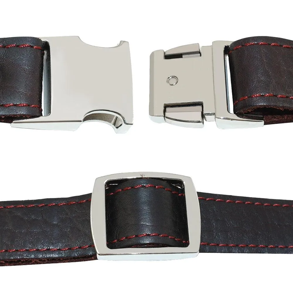 Vintage Style Leather Customizable Dog Collar